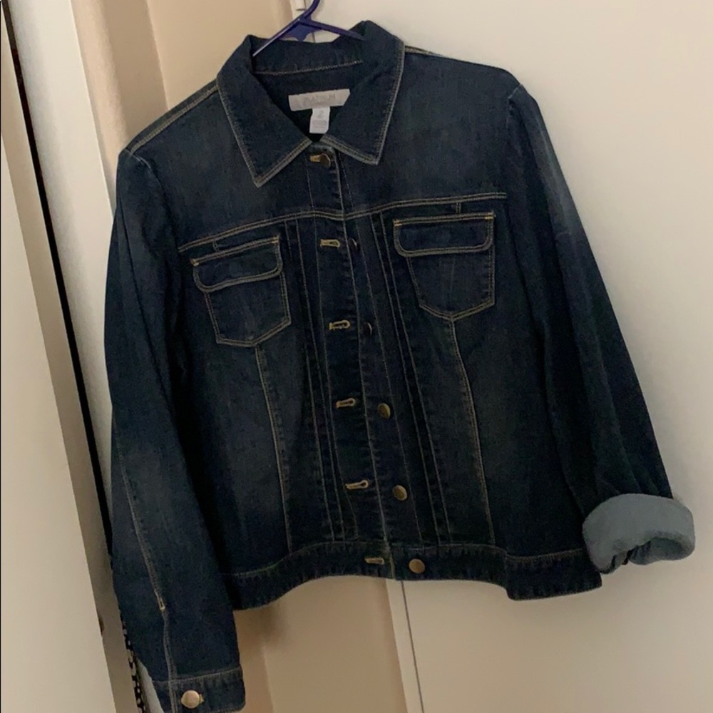 Chico’s Platinum Jean jacket